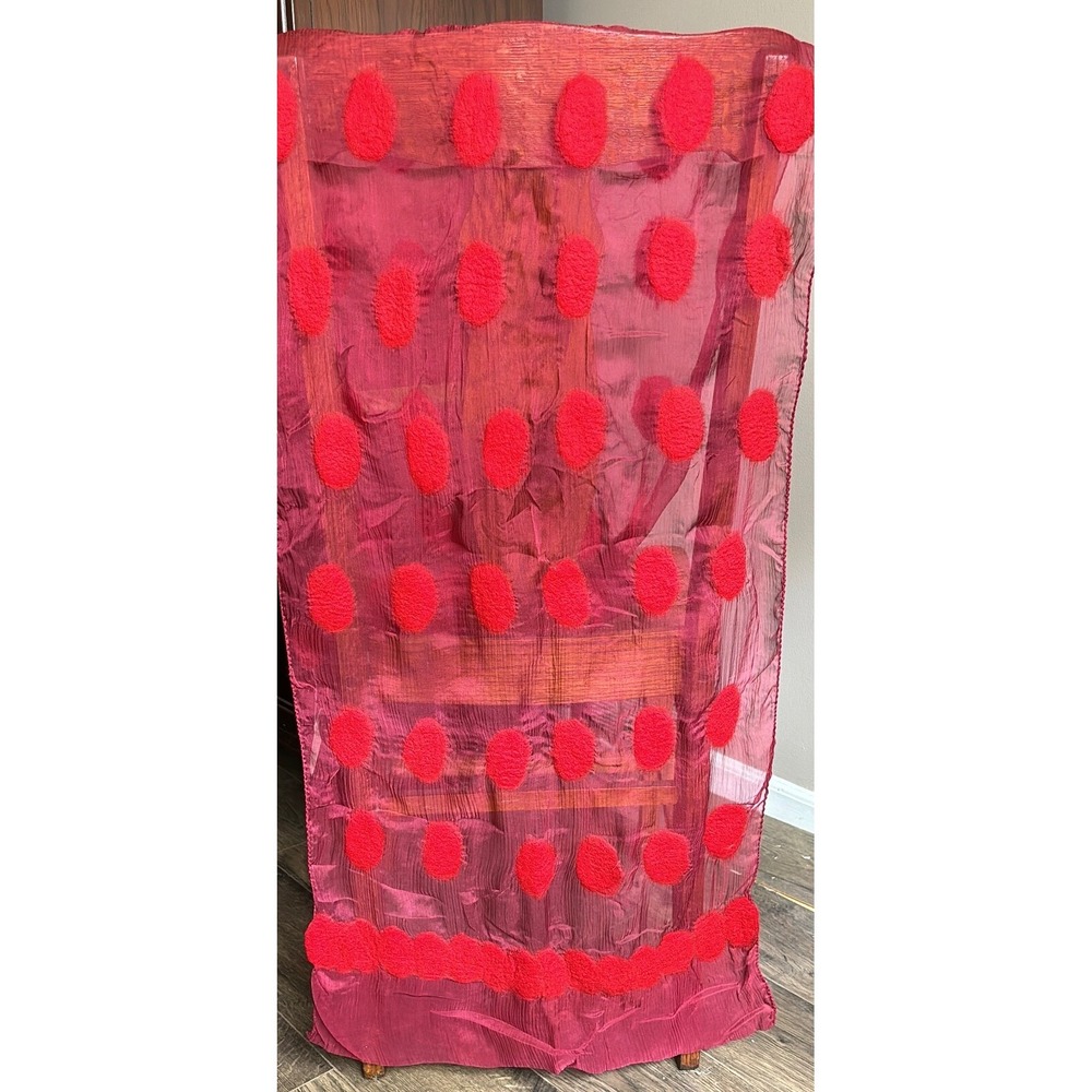 Felted Scarf: Handmade‎ Multi-Colored Merino Wool and Silk NWT 66x18